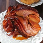 Peach and Ginger Glazed Honey Ham - Recipe photo by missinthekitchen