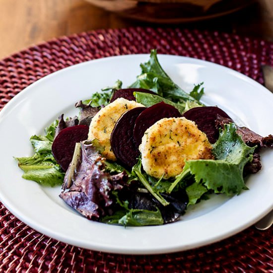 Roasted Beet & Goat Cheese Salad - Recipe photo by Girl Gone Gourmet