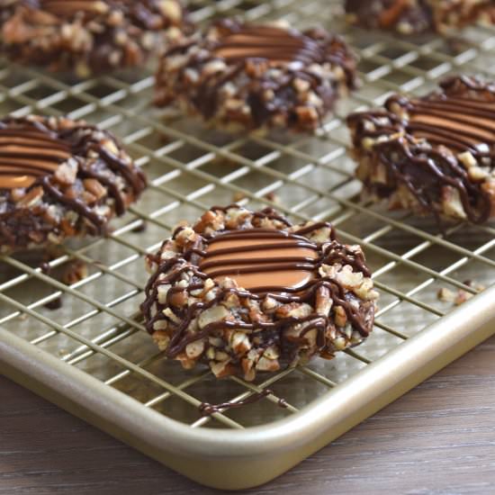Turtle Thumbprint Cookies - Recipe photo by goddessofbaking