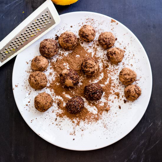 Chocolate Orange Bliss Balls - Recipe photo by Frankiesfeast