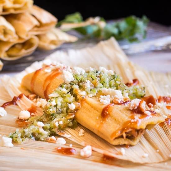 Pulled Pork Tamales - Recipe photo by No Spoon Necessary