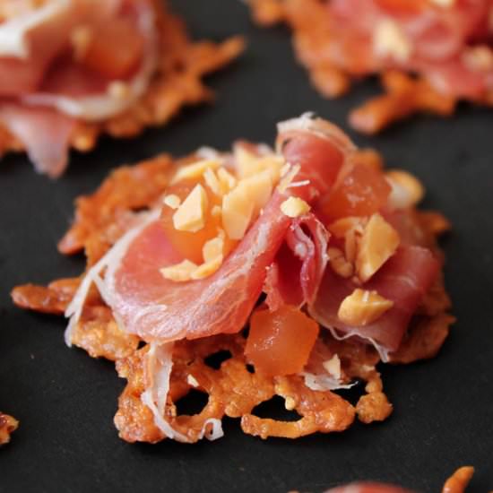 Manchengo Crisps with Serrano Ham - Recipe photo by domesticateme