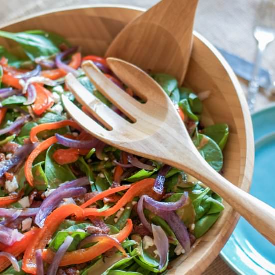 Spinach Salad - Recipe photo by Delights of Culinaria