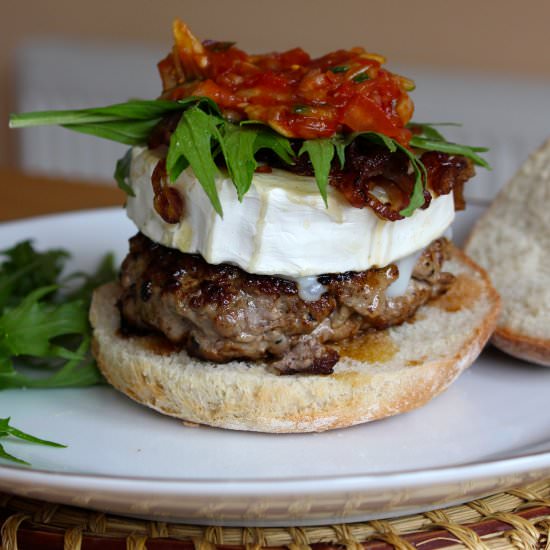 Goat's Cheeseburger - Recipe photo by FancyAssFood