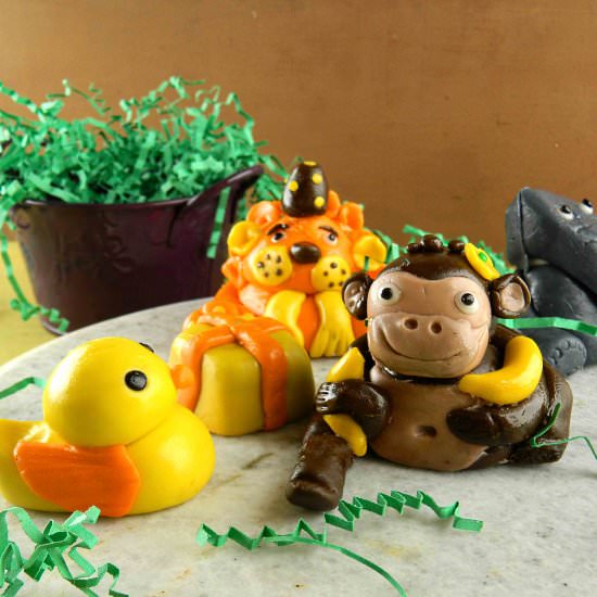Jungle Theme MMF Cake Toppers - Recipe photo by Nitha Kitchen