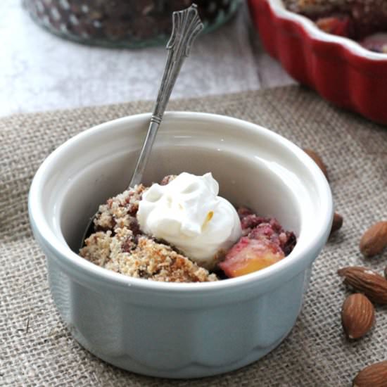 Nutty Winter Fruit Crumble - Recipe photo by myfussyeater