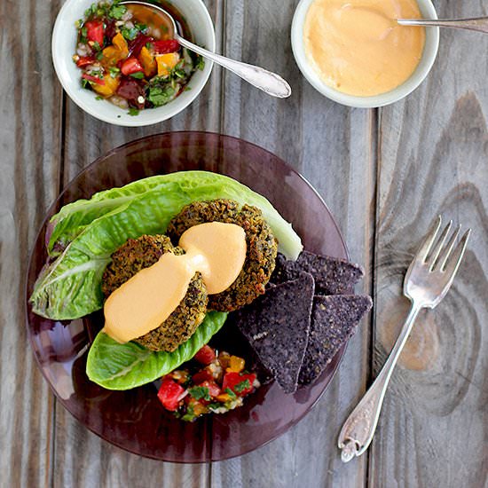 Baked Roasted Poblano Kale Falafel - Recipe photo by calizona
