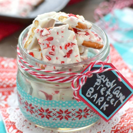 Candy Cane Pretzel Bark - Recipe photo by BruCrewLife
