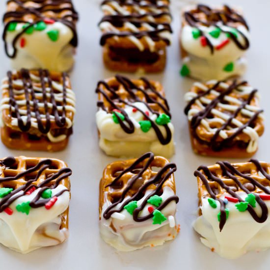 Candy Bar Pretzel Bites - Recipe photo by a latte food