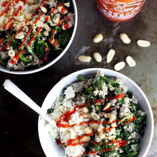 Garlic Ginger Kale Bowl (GF) - Recipe photo by OurFourForks