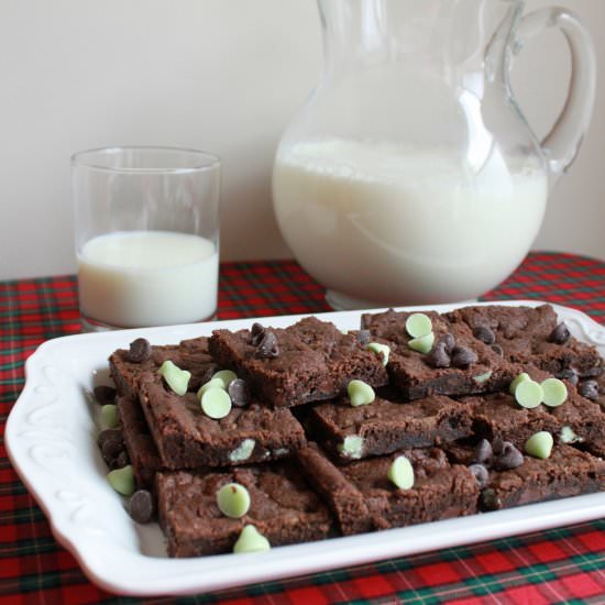 Chocolate Mint Chip Bars - Recipe photo by My Biscuits are Burning