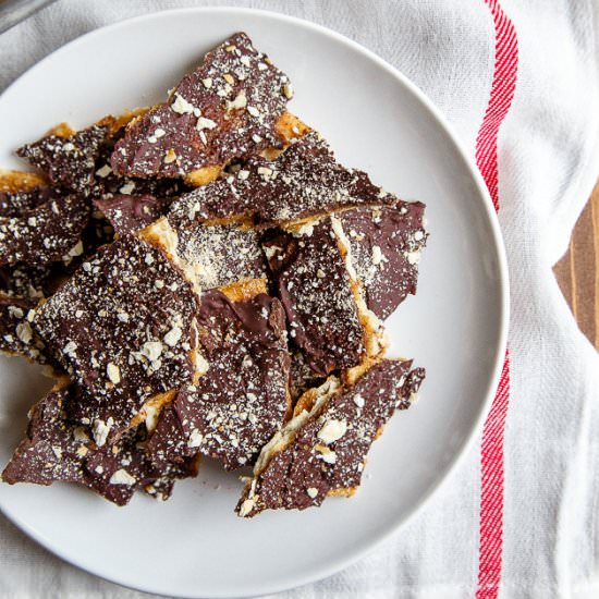 Saltine Toffee - Recipe photo by DessertForTwo