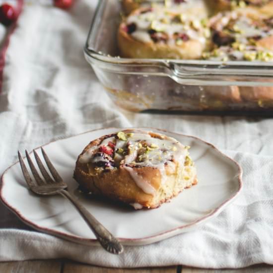 Cranberry & Chocolate Cinnamon Roll - Recipe photo by butterlustblog
