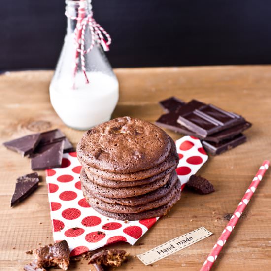 Double chocolate cookies with halva - Recipe photo by Kuchenneszalenstwa