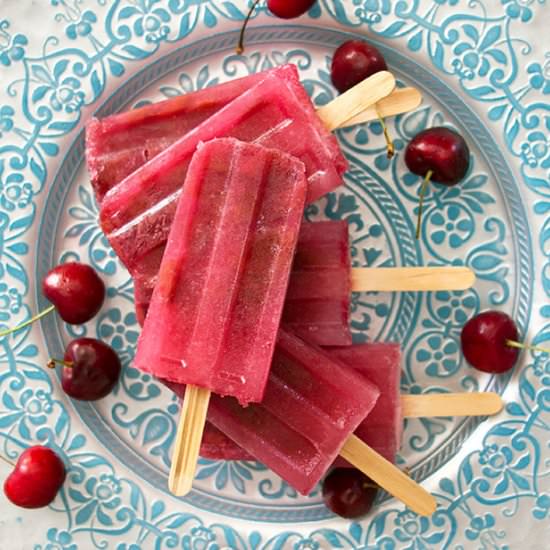 Cherry Cola Popsicles - Recipe photo by Belly Rumbles