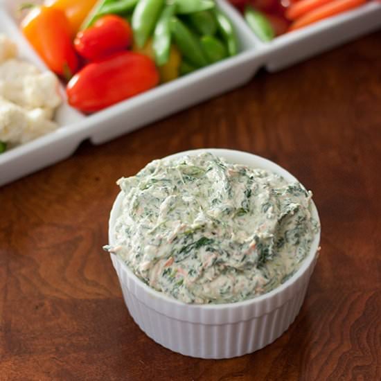 Lightened Spinach Dip - Recipe photo by HiddenFruitsAndVeggies