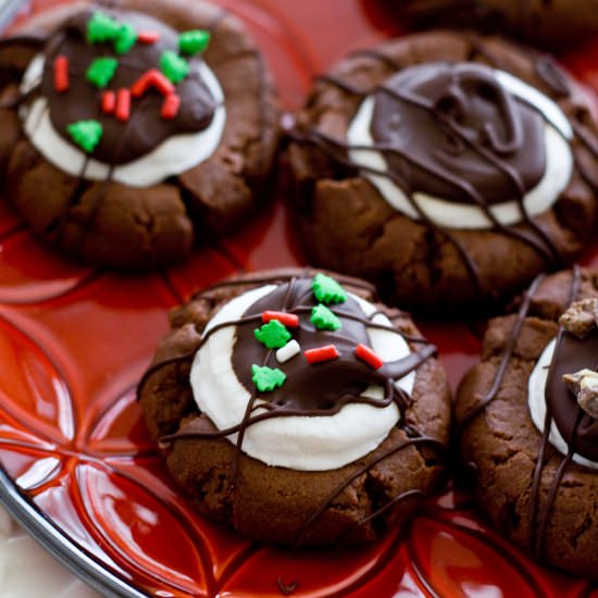 Hot Chocolate Thumbprint Cookies - Recipe photo by a latte food