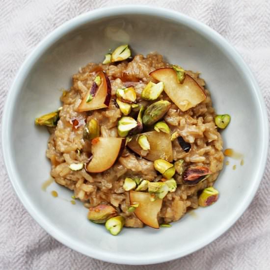 Coconut Brown Rice Pudding - Recipe photo by cleaneatinggoddess