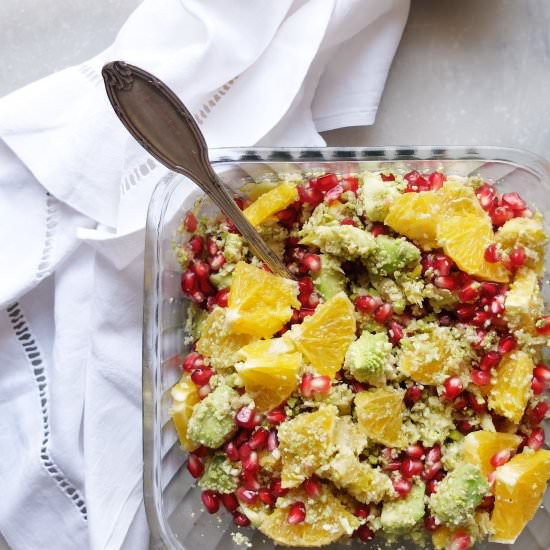 Cabbage Couscous Salad with Orange - Recipe photo by breadandolives