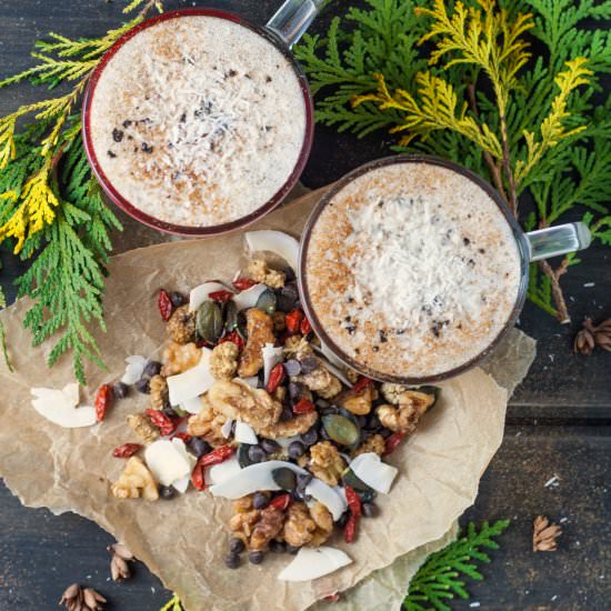 Chamomile Latte & Trail Mix - Recipe photo by tassedamour