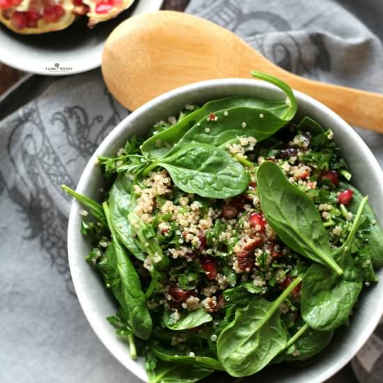 Quinoa Tabbouleh with Spinach - Recipe photo by a lemon tree cafe