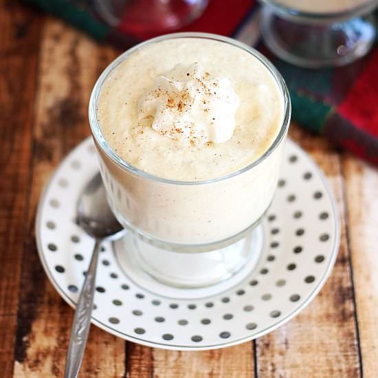 Coconut Rum Eggnog Mousse - Recipe photo by thegoldlininggirl