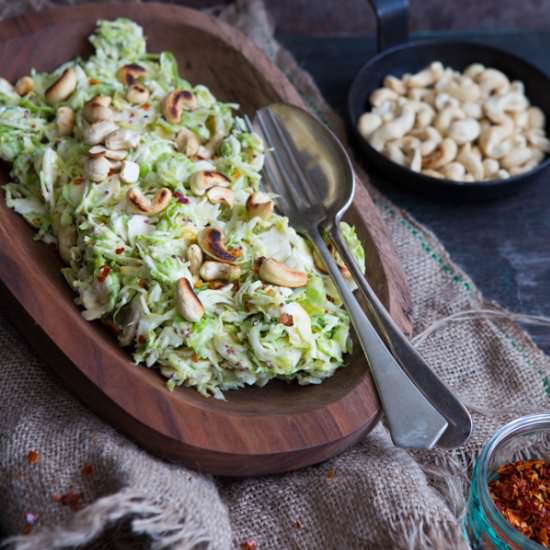 Brussel Sprout Slaw with Cashew - Recipe photo by Multiculti