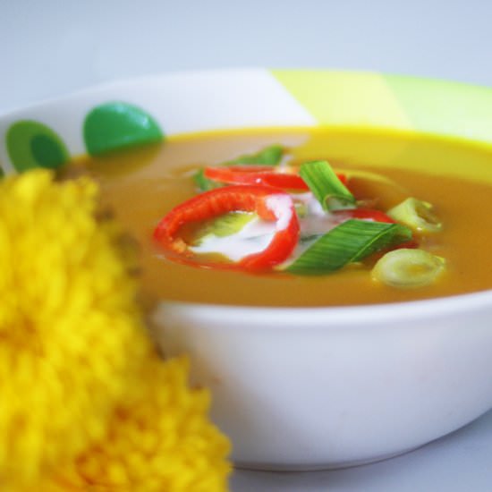 Spicy Pumpkin Soup Lifesaver - Recipe photo by Creative Vegan Cooking