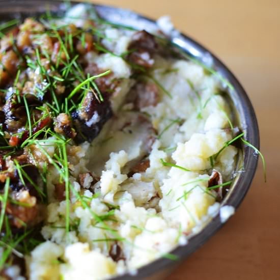 Bacon Chive Mashed Potatoes - Recipe photo by DIYfoodguy