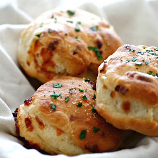 Garlic Cheddar Angel Biscuits - Recipe photo by tastyeverafter