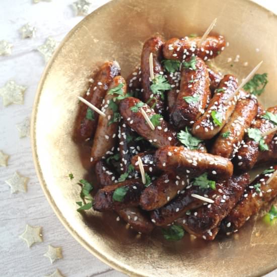 Sticky Asian Cocktail Sausages - Recipe photo by myfussyeater