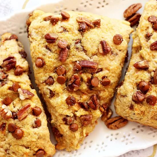 Sweet Potato Pecan Pie Scones - Recipe photo by thegoldlininggirl