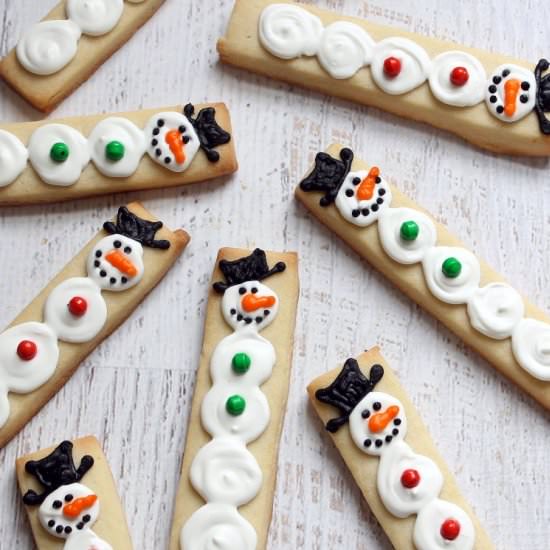 Snowman cookie sticks - Recipe photo by chic cookies