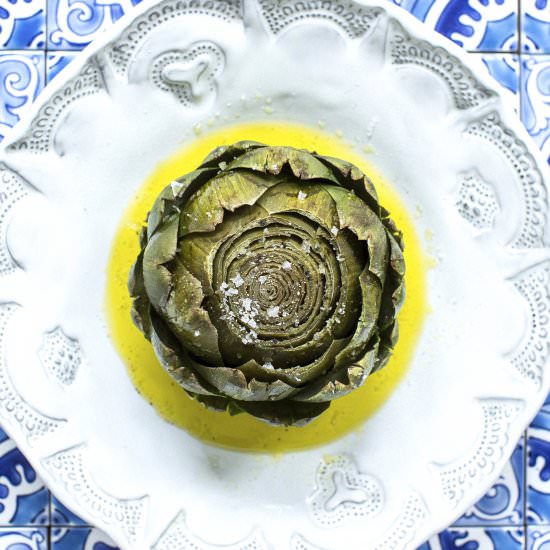 Whole Roasted Artichoke - Recipe photo by JENNIFERMEDHURST