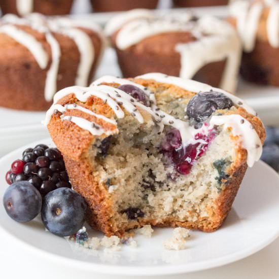 Fluffy Gluten-Free Berry Muffins - Recipe photo by KitchenSanctuary
