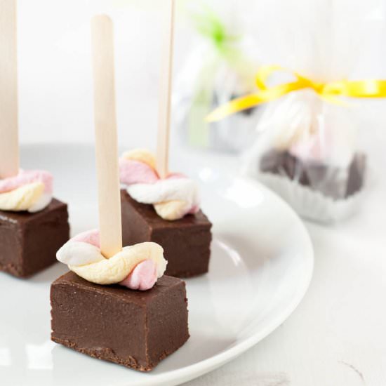 Fudge Hot Choc on a Stick - Recipe photo by The Foodie Corner