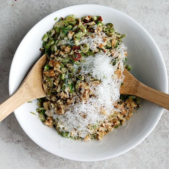 Warm Brussels and Bacon Salad - Recipe photo by fabtastic eats