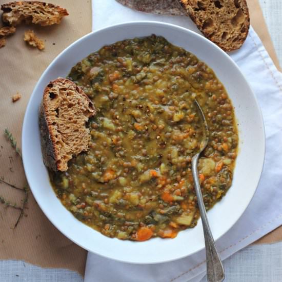 Vegetable + Lentil Stew - Recipe photo by veganmiam