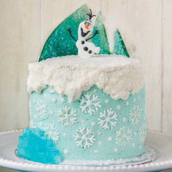 Frozen Theme Cake - Recipe photo by thecookiewriter