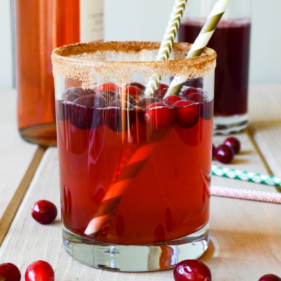 Mulled Cranberry Sangria - Recipe photo by freshaprilflours