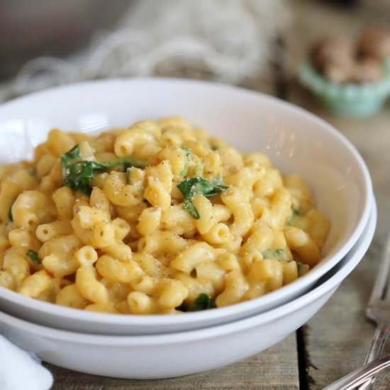 Sweet Potato Spinach Mac and Cheese - Recipe photo by Running to the Kitchen