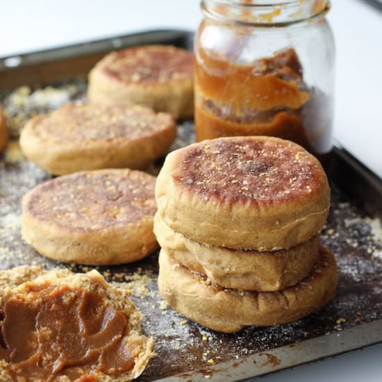 Vegan Pumpkin Pie English Muffins - Recipe photo by theyoopergirl