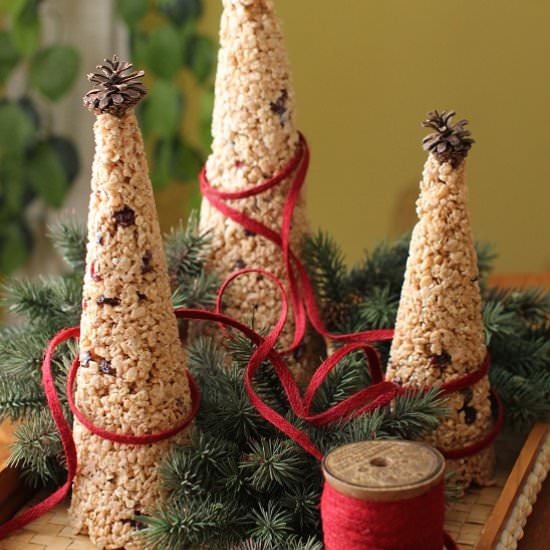 Spiced Rice Krispie Trees - Recipe photo by kitchen frau
