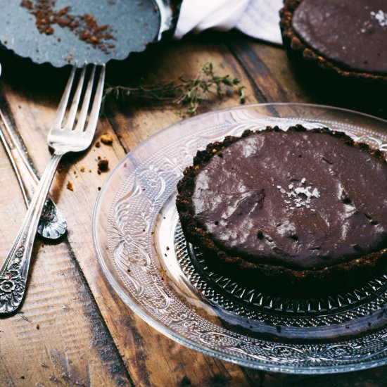 Vegan GF Salted Chocolate Tarts - Recipe photo by thepvdhjournal