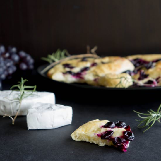 Roasted Grape Rosemary Focaccia - Recipe photo by Malgosia