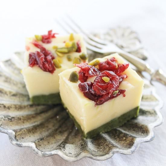 White Cocolate Matcha Fudge - Recipe photo by gingerinthebasement