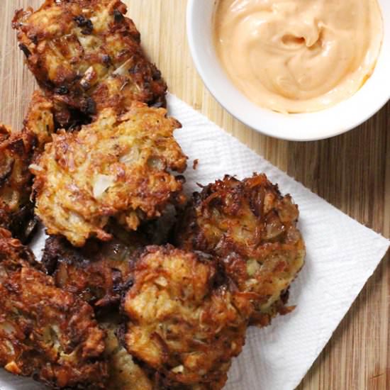 Radish & Potato Fritters - Recipe photo by vermodern