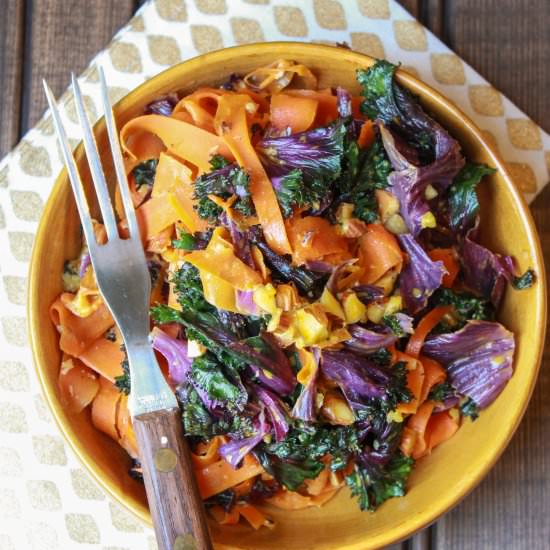 Carrot and Kale Linguini - Recipe photo by BigHairandFoodieFare