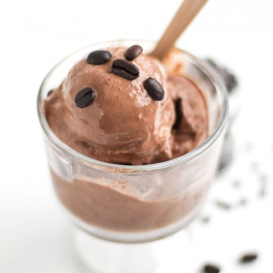 Guilt Free Mocha Ice Cream - Recipe photo by dessertswithbenefits