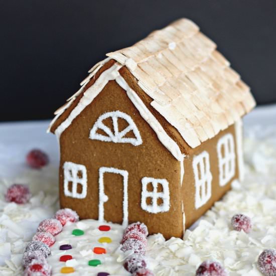Gluten Free Vegan Gingerbread House - Recipe photo by petiteallergytreats